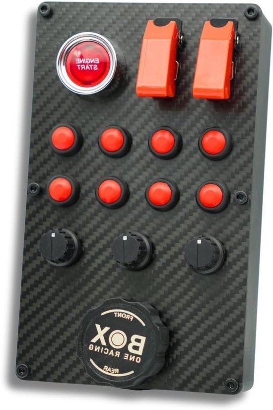 Race Simulator Button Box met LED Knoppen en Draaiknoppen voor PC Simracing — afbeelding 2