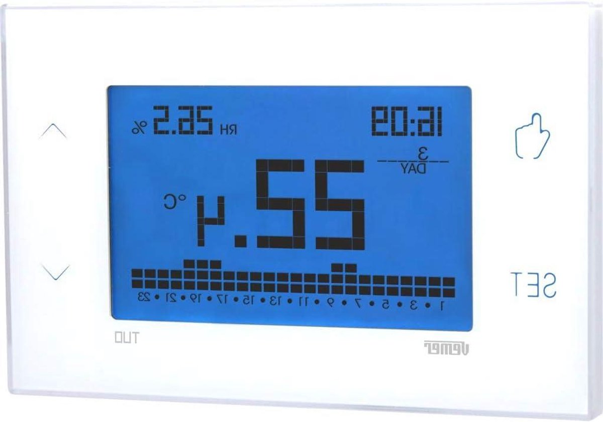 Elektrische Thermostaat - Weekoverzicht Timer - Temperatuur Regelen - Vorstbescherming Ingebouwd - 230 Volt - Wit