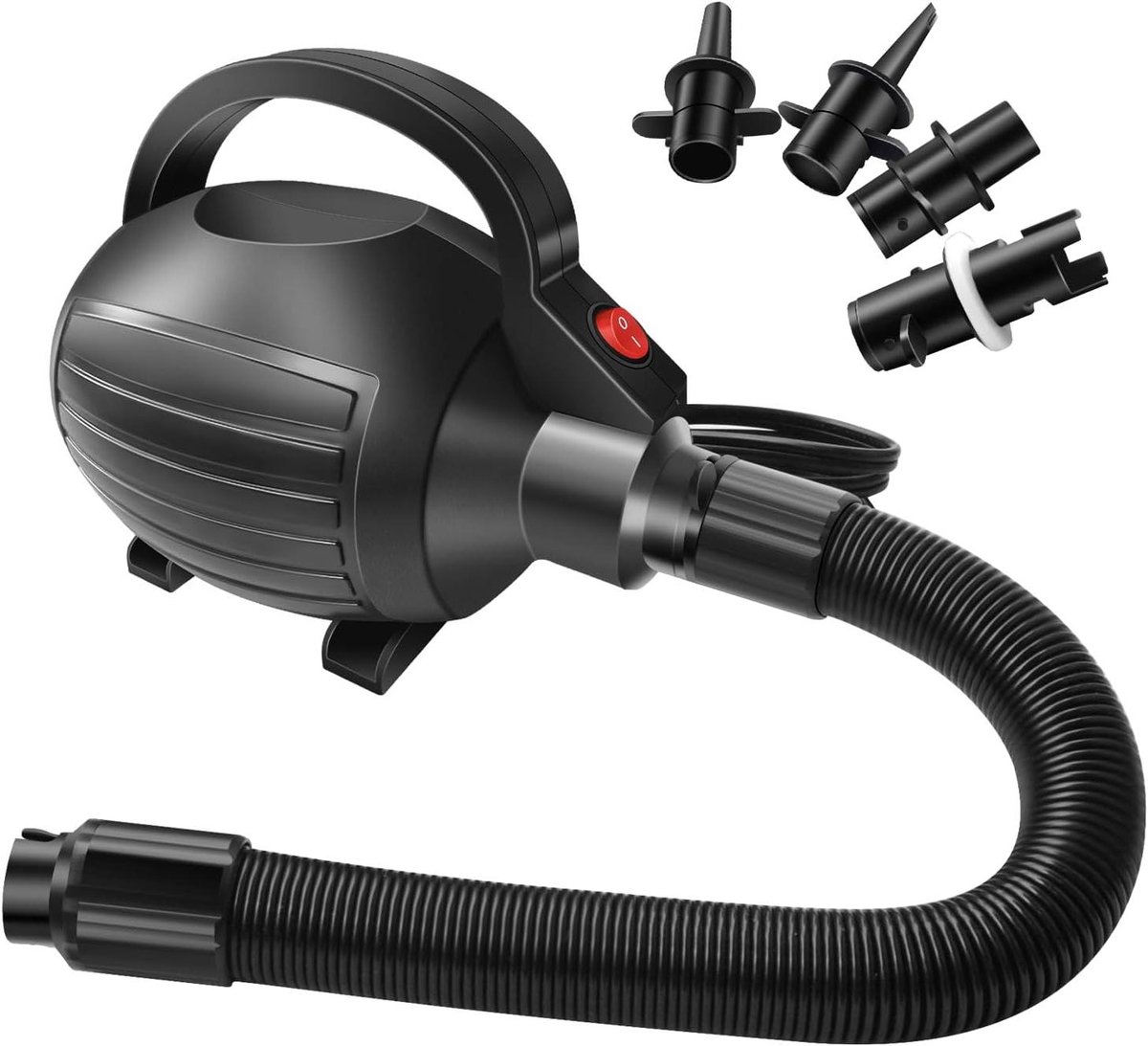 Elektrische Luchtpomp - Opblaas Hulp - Snel Oppompen - 600W Vermogen - 19 x 15 x 12 cm - Zwart
