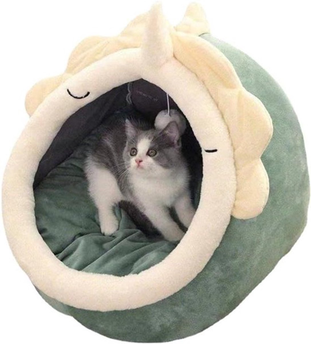 Kattenbed Inovra Plus met hangende ballen, warm huis
