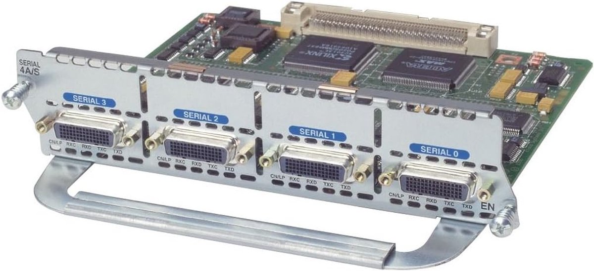 Netwerk Module - Seriële Poorten - Apparaten Verbinden - Vier Async/Sync Poorten - 183 x 180 x 40 mm - Zwart