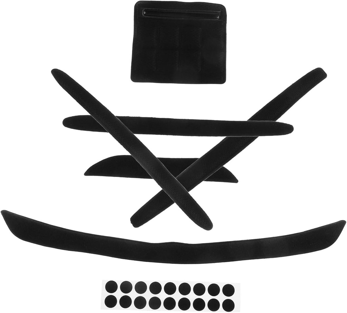 Helm Binnenvoering - Schuimkussens - Fietscomfort Verbeteren - Zweetabsorberend - 7 Delig - Zwart