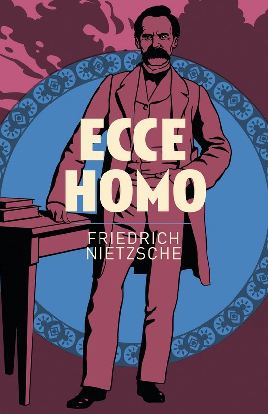ECVE HOMO FRIEDRICH NIETZSCHE, portrait d'un homme en costume à côté d'un bureau.