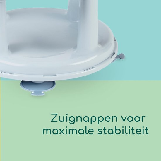 Badzitje Baby - Zitje Ondersteuning - Veilig Wassen - 360 Graden Draaibaar - Tot 10 kg - Blauw — afbeelding 3