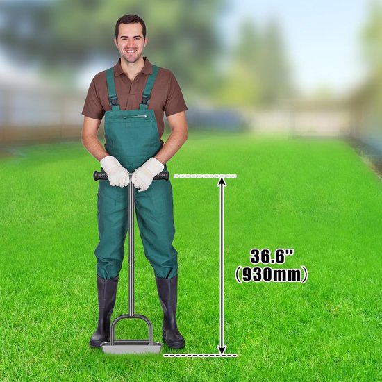 Handmatige plug-aerator voor gazon en tuin - roestvrijstalen 4-kern luchtfilter met rubberen grip van Woowttz — afbeelding 4