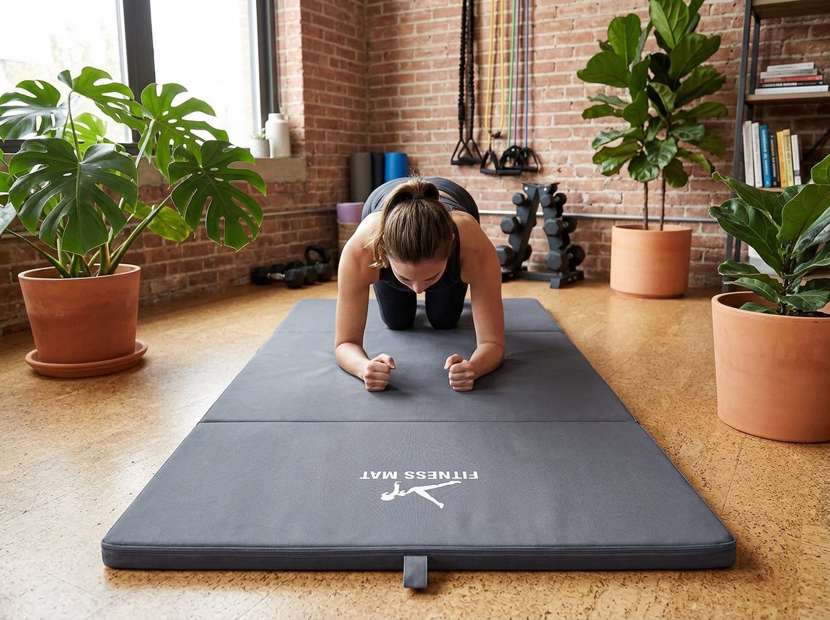 FITNESS 120 Trainingsmat – Extra Brede Oxford Fitnessmat – Waterafstotende Sportmat voor Thuis en Gym