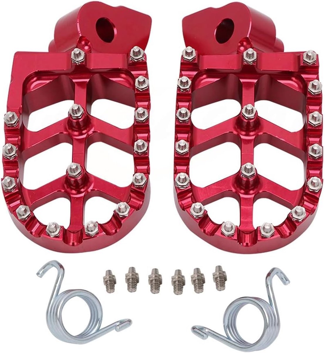 Voetplaat Pedalen - Voetsteunen Scooter - Motorrijden Grip - Antislip Ontwerp - N.v.t. - Rood