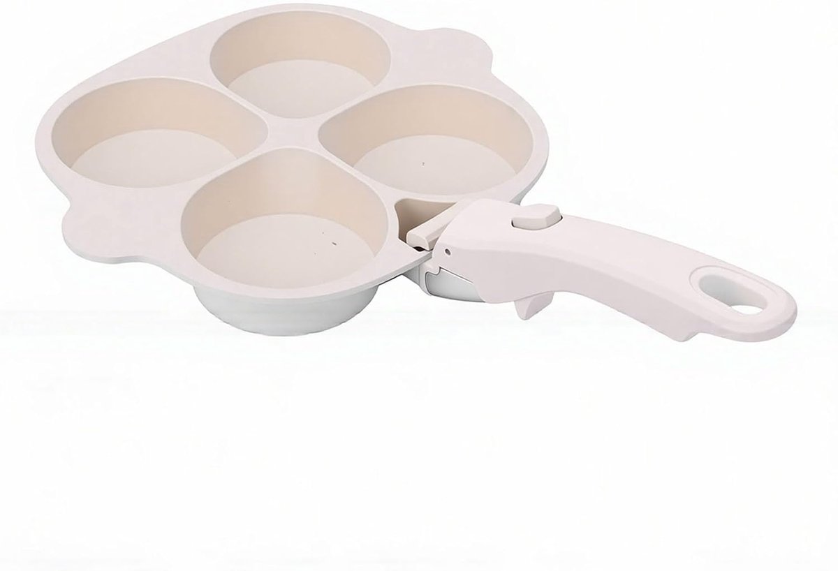 Eierpan Pannenkoekenmaker - Ontbijtkoeker - Ontbijt Bereiden - Gelijkmatige Verwarmingsprestaties - 38 x 26 x 22 cm - Grijs
