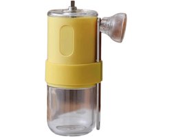 Hand Koffiemolen - Draagbare Molen - Verse Koffie Zetten - Keramische Braam - 14 cm - Wit