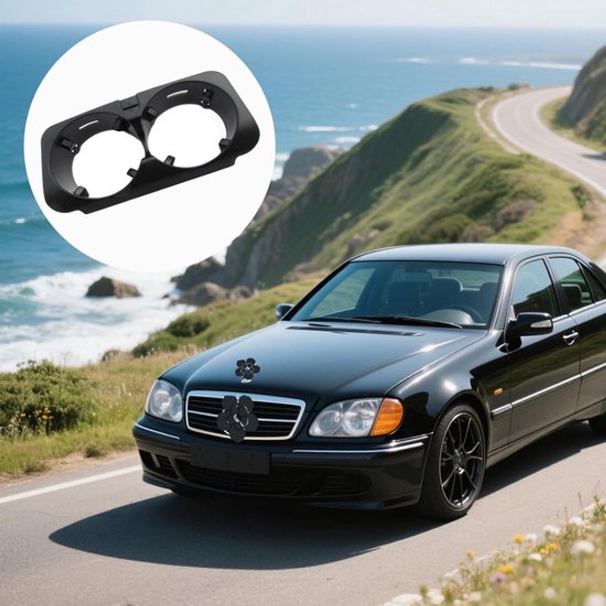 Flessenhouder voor auto middenconsole Allecto Plus