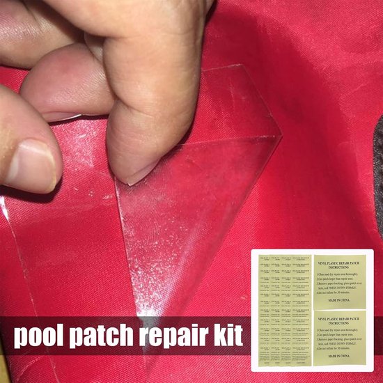 Zwembad Liner Patch Kit - Reparatieset Zwembad - Lekkages Dichten - Waterdichte PVC Tape - 5 x 5 cm - Transparant — afbeelding 3