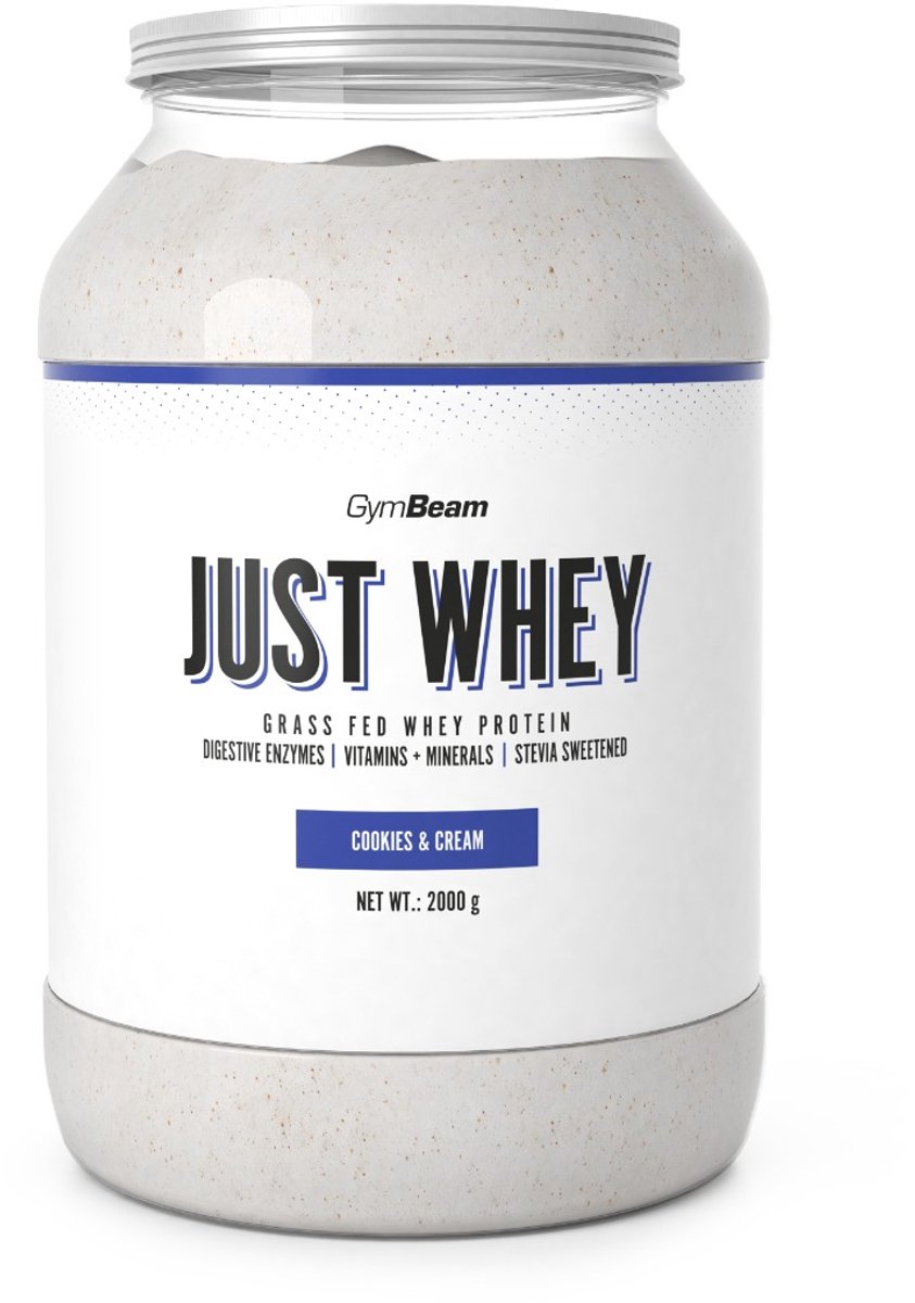 GymBeam Just Whey Proteïne - Koekjes & Room - Whey Proteïne Blend - Eiwitpoeder - 2000 gram (67 servings)