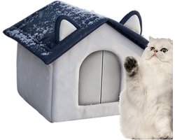 Kattenhok Buiten - Dierenverblijf Buiten - Bescherming Dieren - Weerbestendig Ontwerp - 40.8 cm Breed - Grijs