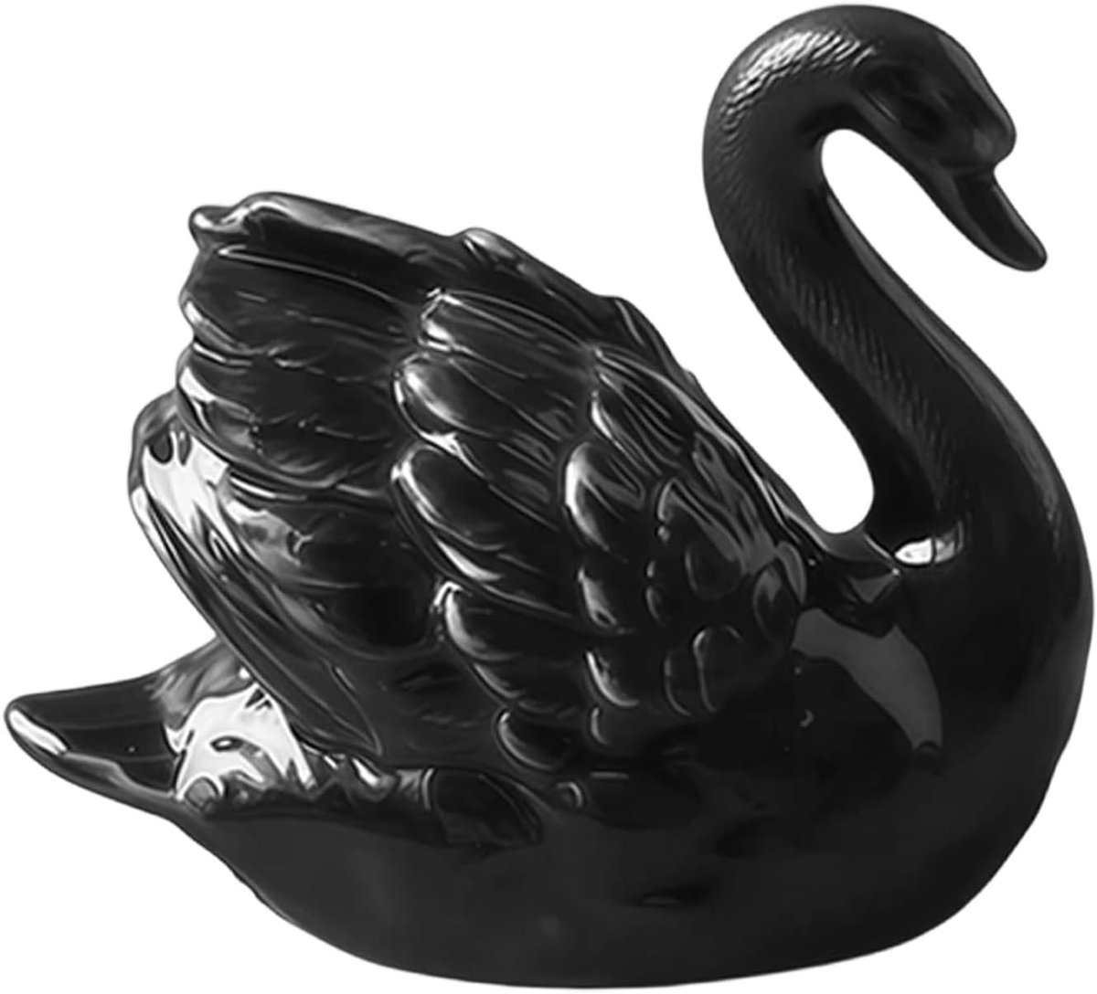 Schroefafdekkingen Toilet - Decoratieve Keramiek - Badkamer Verfraaien - Handgemaakt Design - 10 x 5.5 x 8.5 cm - Zwart