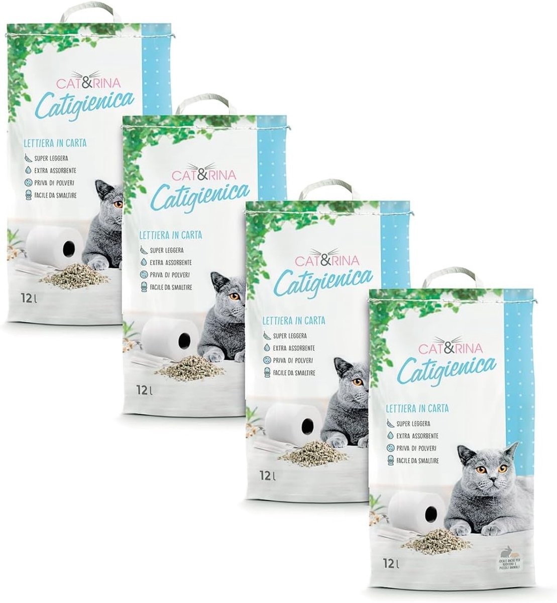 Kattenbakvulling - Gerecycled Papier - Extra Absorberend - Composteerbaar - Voor Katten