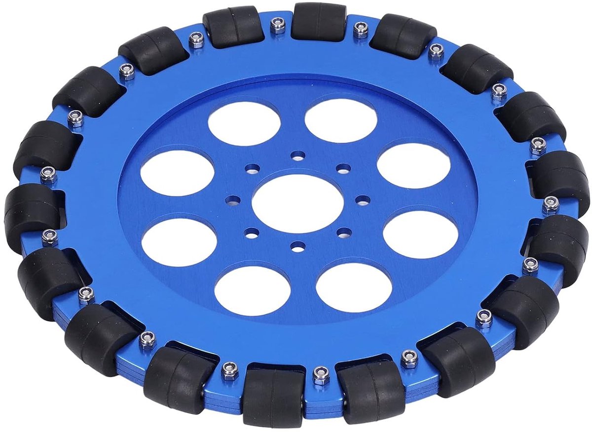 Robot Wiel - Omnidirectioneel Wiel - Robot Assemblage - Soepele Zijwaartse Beweging - 8 Inch - Aluminium