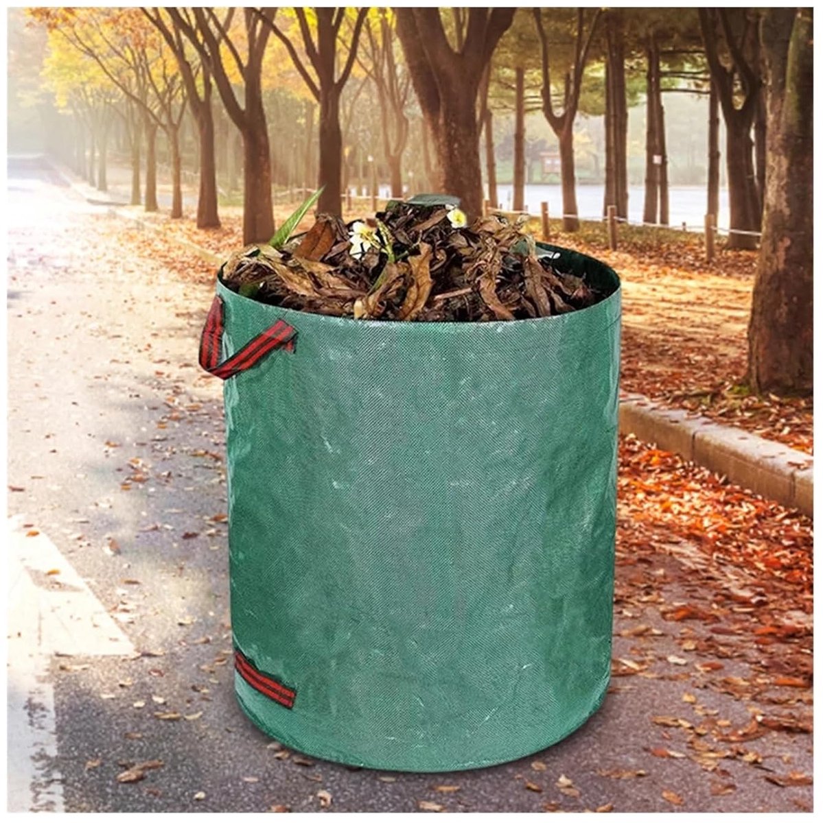 Tuinafvalzakken - Grote opbergzak - Tuin opruimen - Spatwaterdicht materiaal - Tot 500L - Zwart