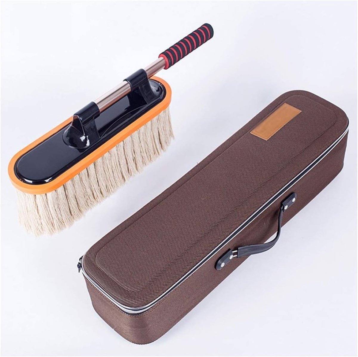 Stofafscheider Autowasserborstel - Microfiber Duster - Auto Reinigen - Verwijderbare Telescopische Handvat - 55-70cm - Blauw
