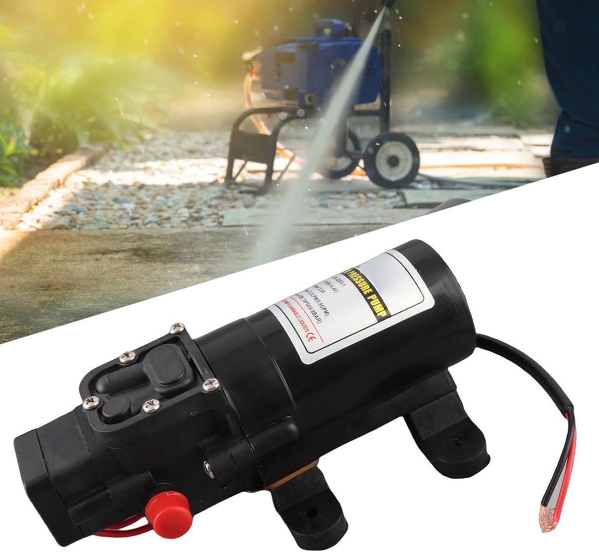 Elektrische Waterpomp - Hogedruk Pomp - Landbouw Irrigatie - Compact Ontwerp - 15-20L Per Minuut - Zwart