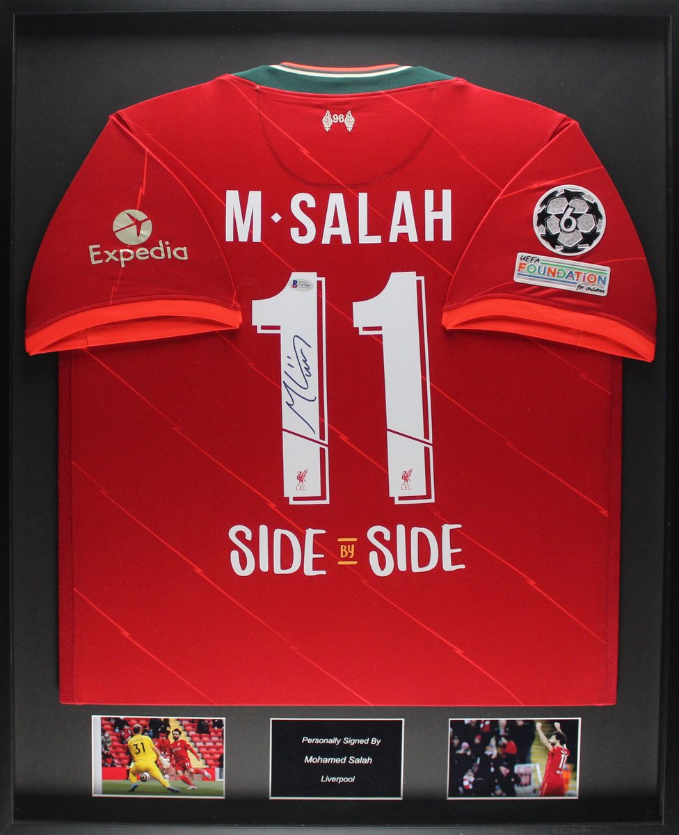 Mohamed Salah Liverpool 21/22 ingelijst thuis shirt