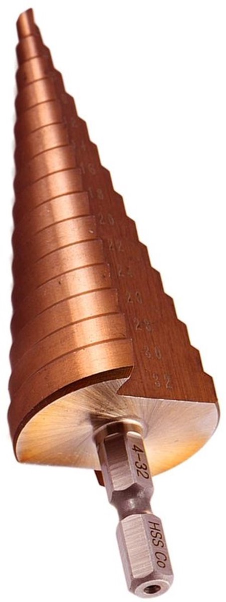 Step drillbit set - hex shank - cobalt - shopcentral Mengshen