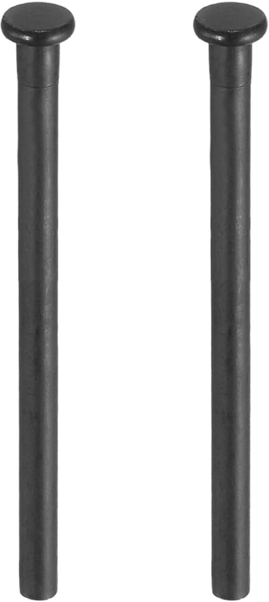 2 stuks 7,6 cm scharnierpennen voor deurscharnieren, afneembare veiligheidspen geborstelde binnendeurscharnieren voor vervanging van woonkamerdeuren van hout, matzwart