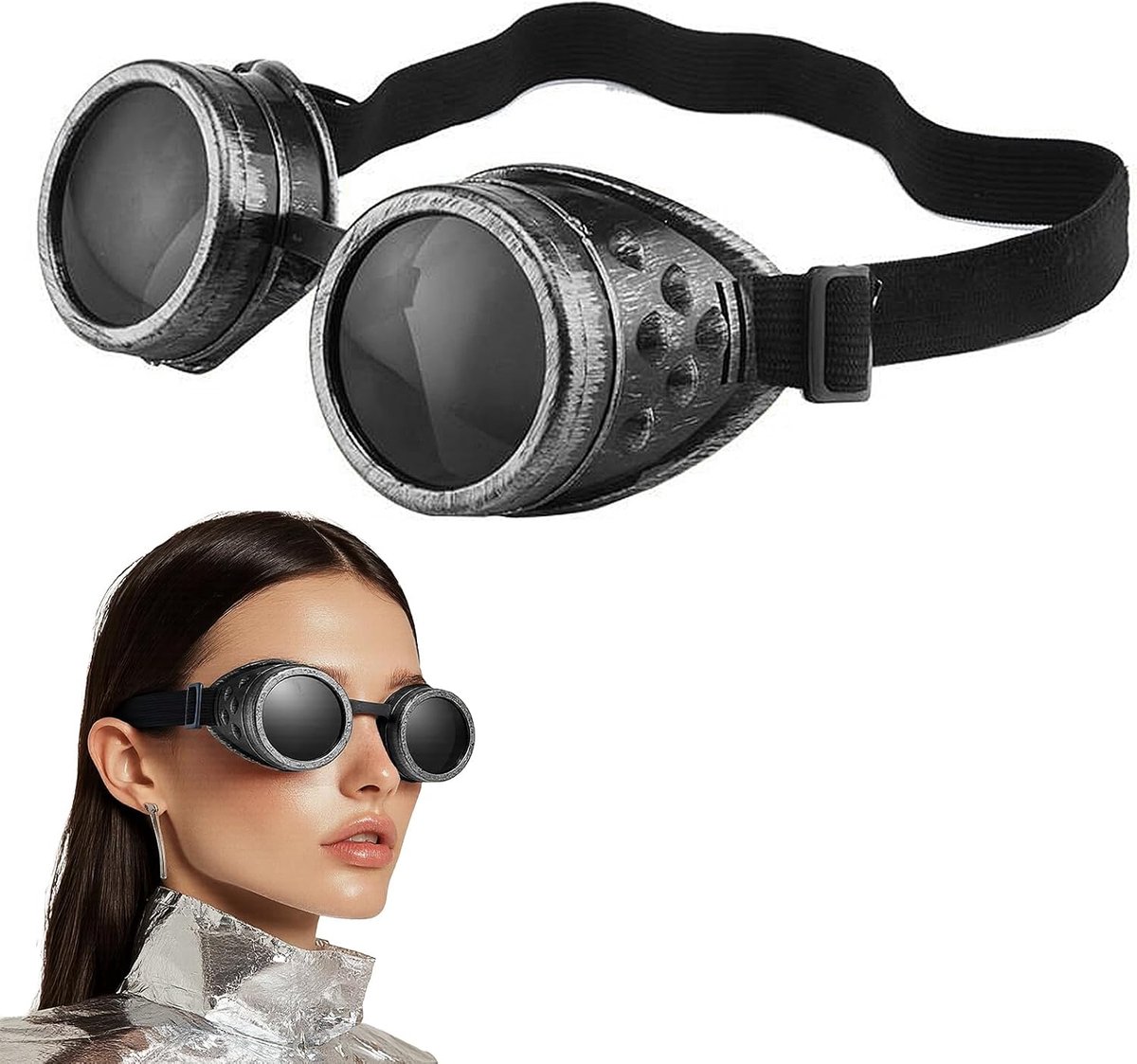 stijl steampunk bril, gothic stijl veiligheidsbril, uniseks veiligheidsbril, lasser punk veiligheidsbril