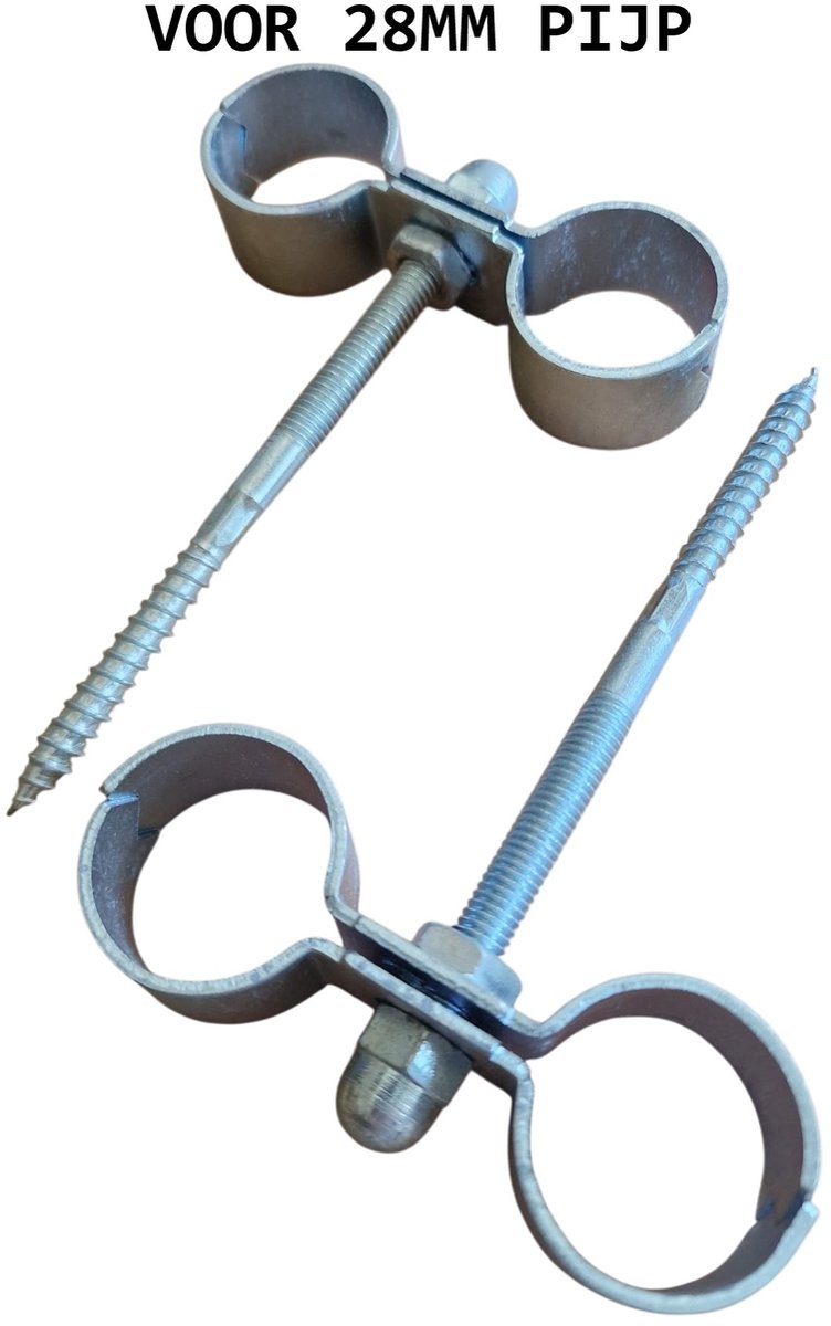 Dubbele CV Beugel - Pen 28mm - 2 stuks - lengte 11cm - breedte 8,5 cm