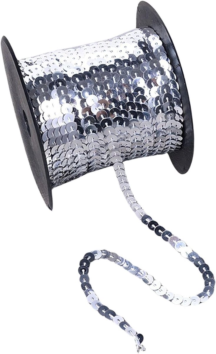 Paillettenband om Te Naaien 100 Yards voor DIY, Glanzende Band voor Kledingdecoratie, Kostuums, Danskleding en Handwerkprojecten