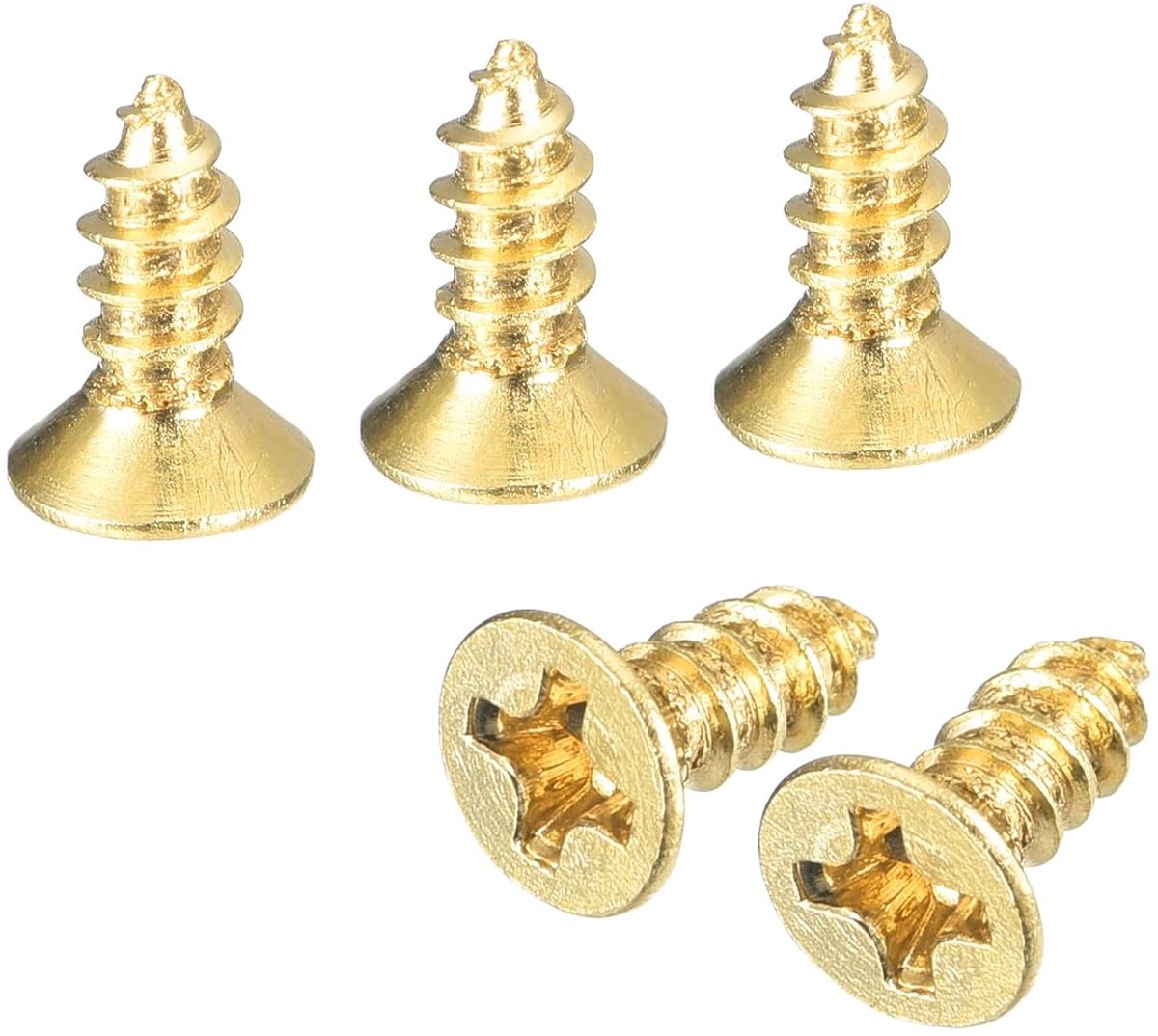 Houtschroeven M3×8 mm kruiskop verzonken kop schroeven kleur messing zelfborende schroeven met verzonken kop verzonken kop schroeven voor kantoorapparatuur houten meubels