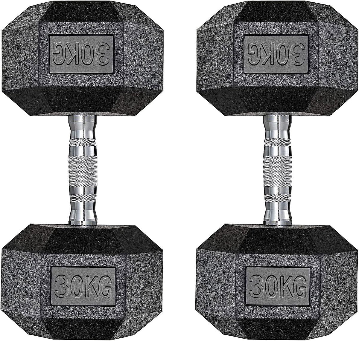 10 kg - 25 kg hexagon duurzaam rubber gietijzer voor krachttraining thuis met ergonomische greep stabiele en veelzijdige halter hex