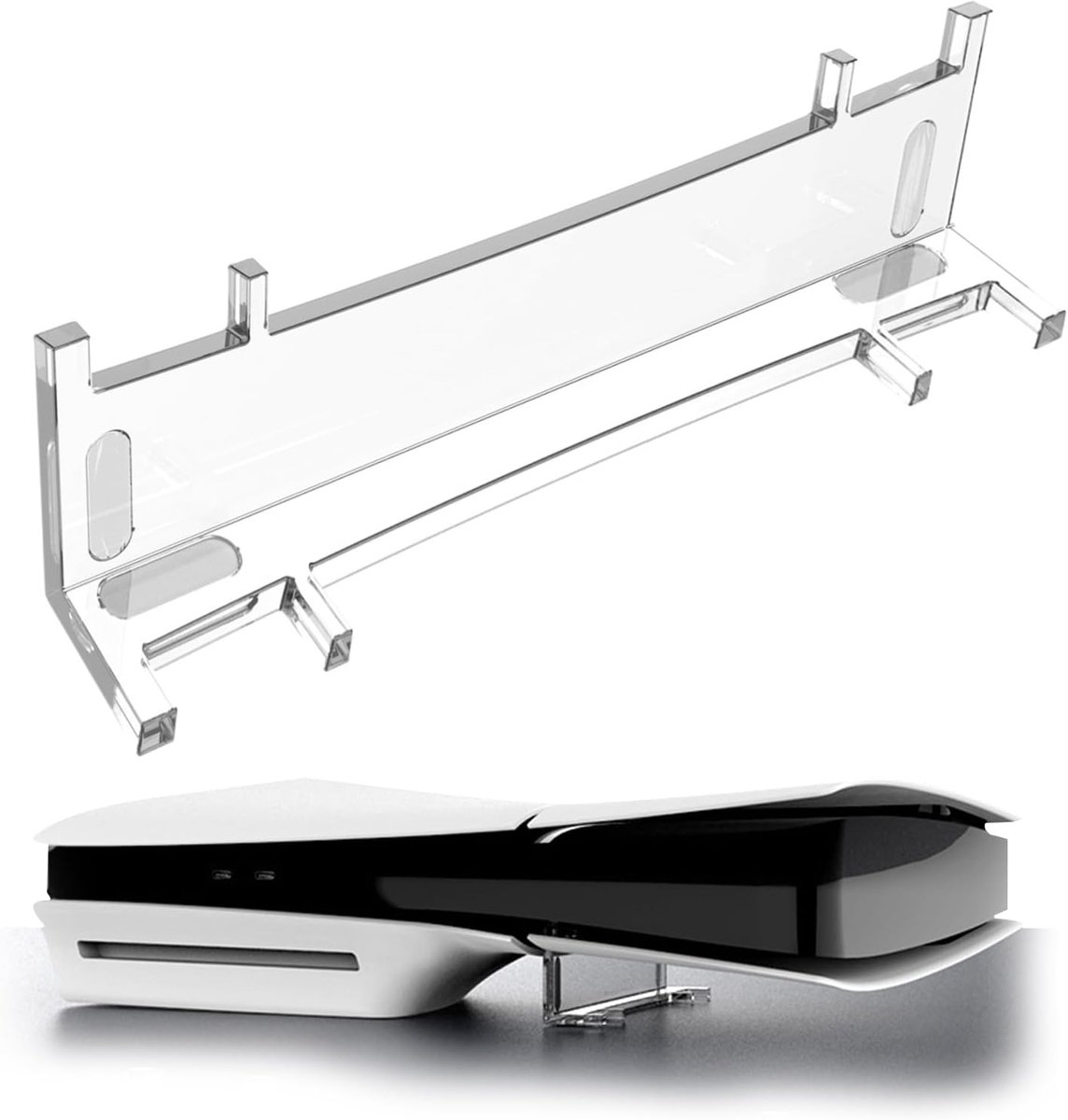 5 Slim standaard, PS 5 horizontale standaard, transparante acryl standaard, liggend voor Disc Digital Edition, eenvoudige PlayStation 5 Slim standaard