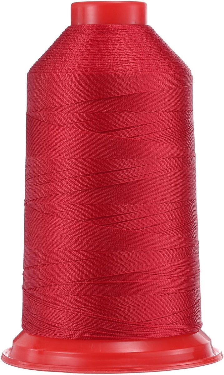 1968 yards Bonded nylon naaigaren maat 280D/3 naai-zware duty nylon bekledingsgaren outdoor garen voor leer jeans en weefhandwerk machine DIY rood