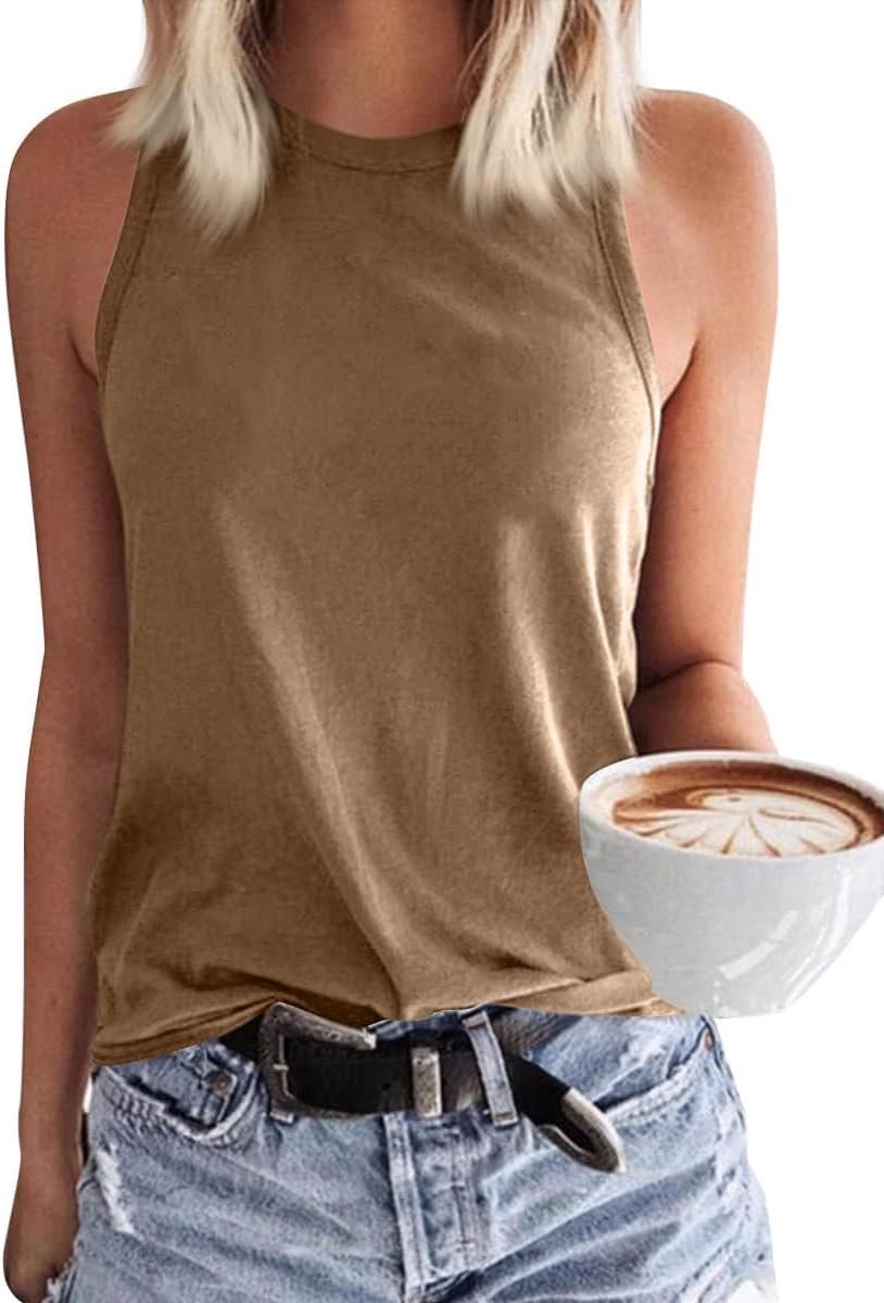 Dames ronde hals mouwloos lang vest tanktops zomer casual losse pasvorm basic shirts