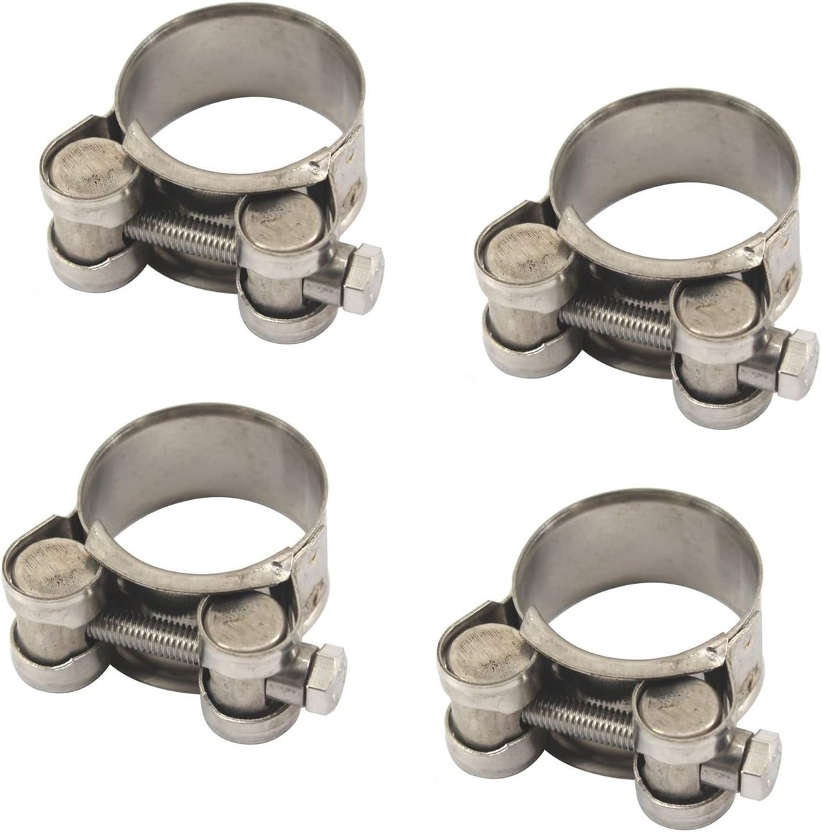 (Pack van 4) Maat 56-59mm T-Bolt Slangklem 304 RVS Buisklemmen Pijpklem Pack van 4