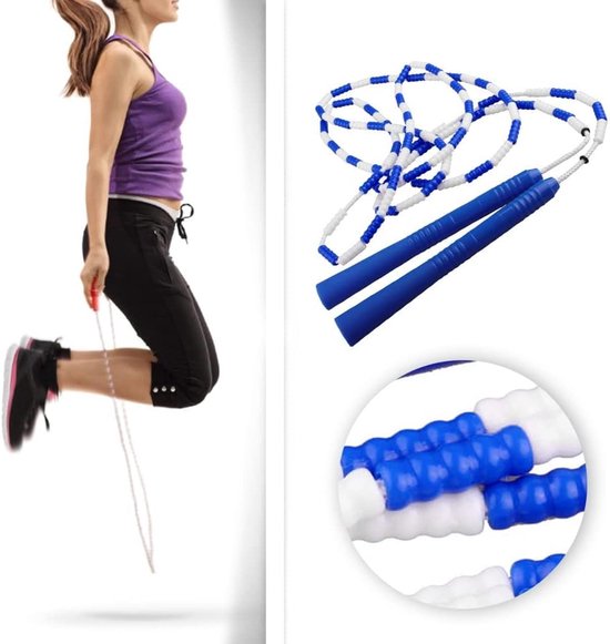 Springtouw, Springtouw voor Volwassenen en Kinderen, PVC Kralen Nylon, Verstelbare Lengte voor Alle Leeftijden — afbeelding 3