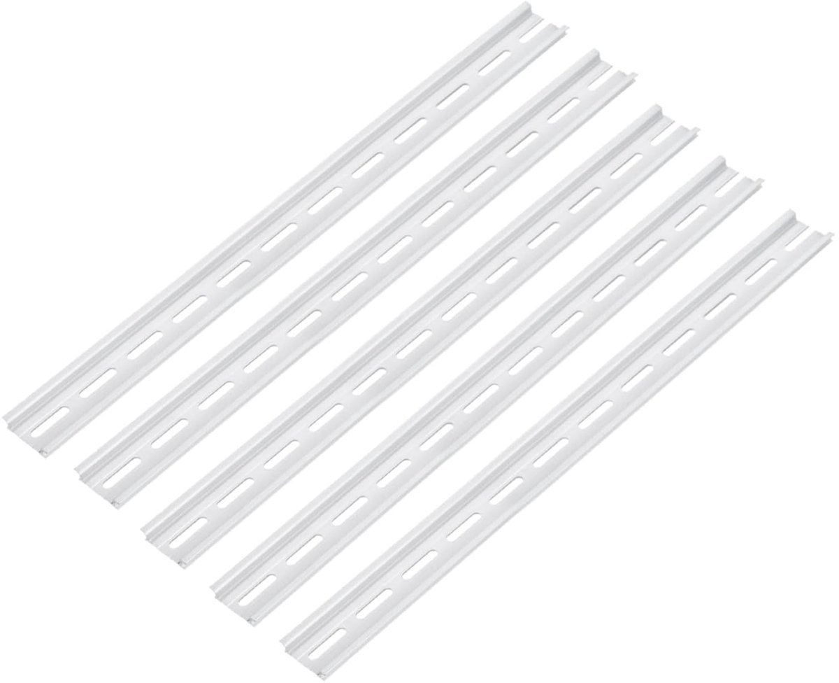 Montagerail van aluminium DIN rail 15 inch x 1,4 inch x 0,3 inch voor apparaatinstallatie Pack van 5 stuks