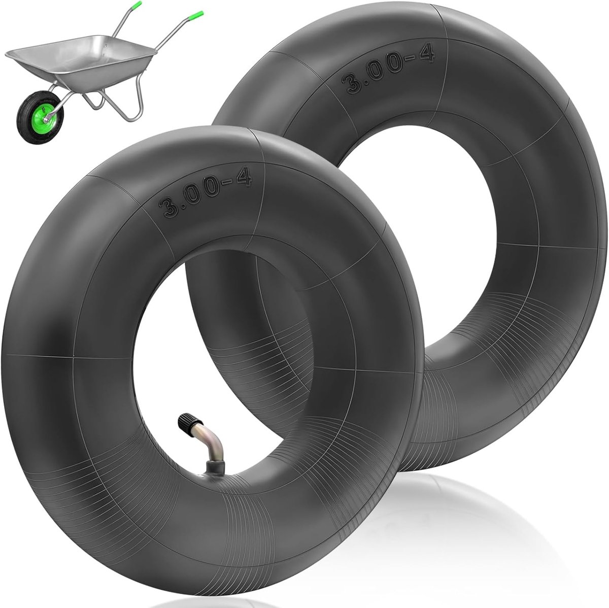 Binnenband 3.00-4 - Duurzaam rubber - Punctiebestendig - Geschikt voor tuingereedschap - SnelShoppen