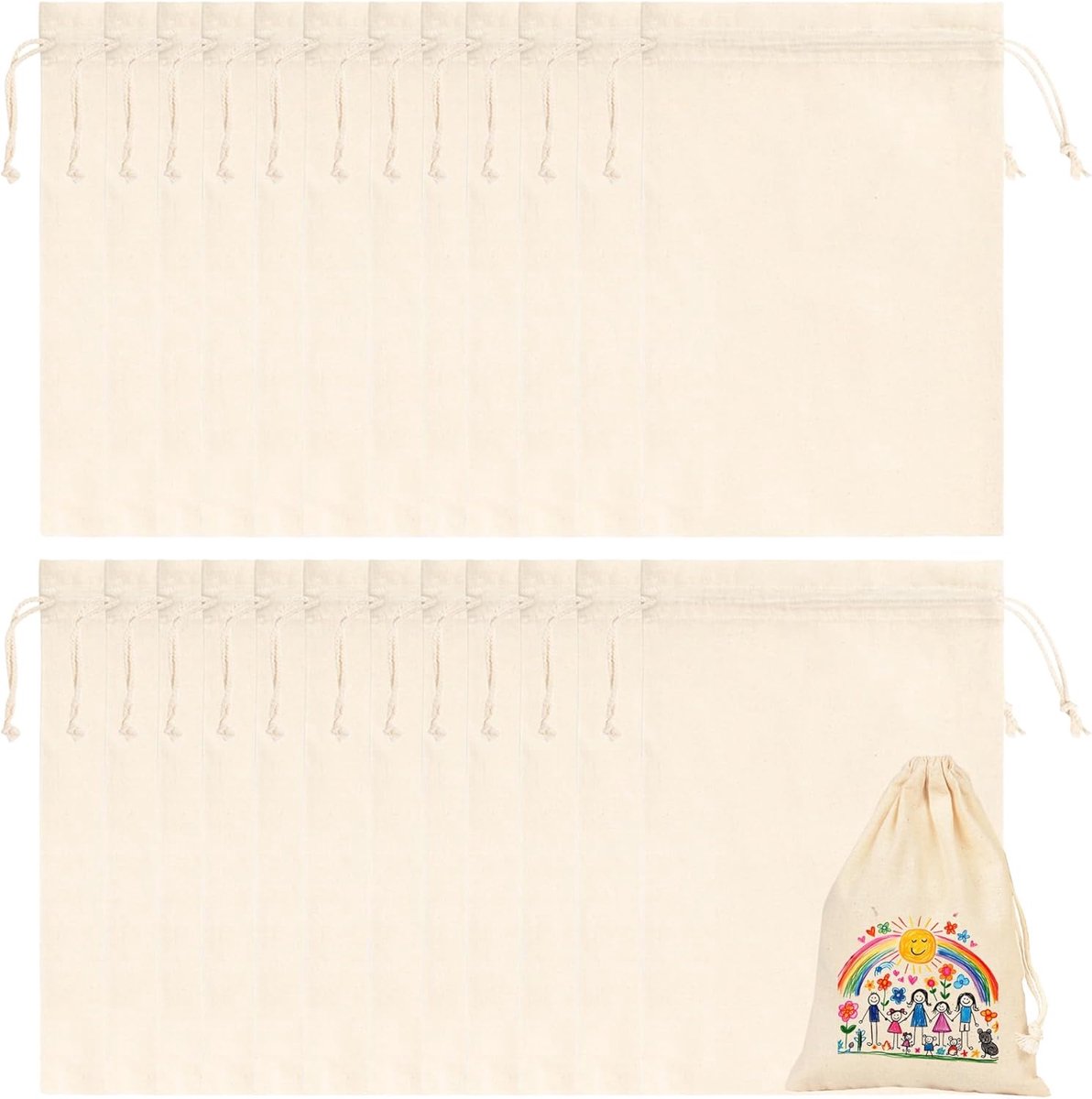 zakjes, kleine zakjes om te vullen, voor kinderverjaardag, bruiloft, Pasen, 10 x 15 cm (24 stuks), 10x15cmx24pcs