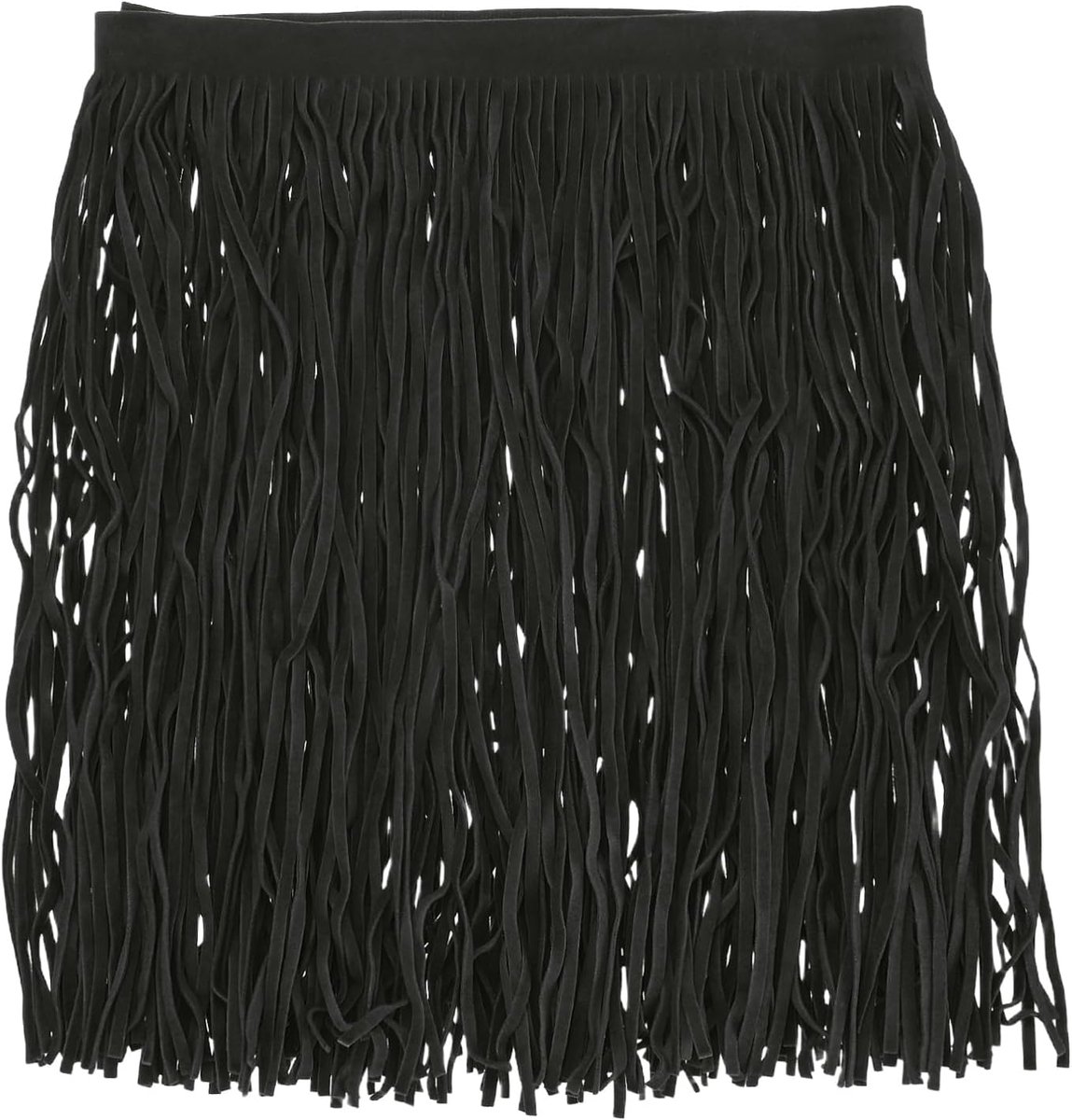 METERXITY PU Lederen Franje Trim, 1 Yard 9.8 Inch Zwart Dubbelzijdig Suede Kwastje Naaien Trim voor DIY Ambacht/Naaien Jurk Kostuum/Tassen Schoen Decoratie, Franje Kwastje