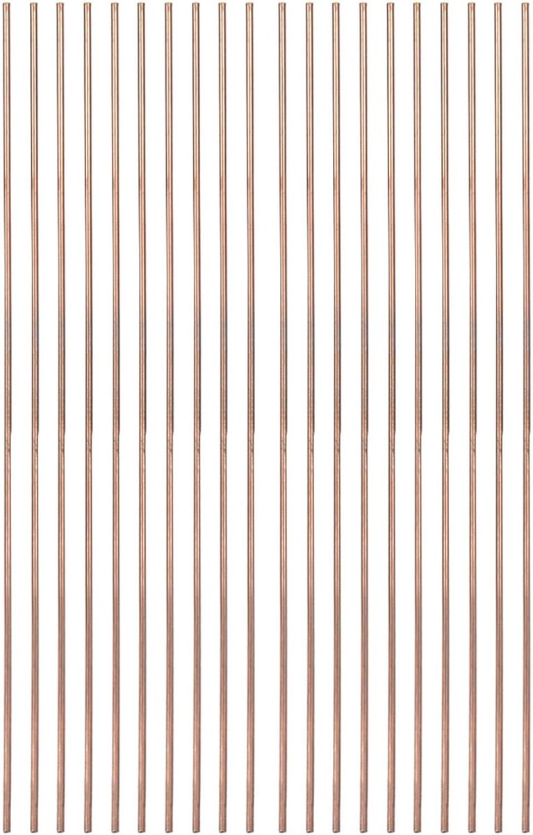 20 -stcs koperen starselstangen, 2,5 mm ronde zelffluxend lassen Brass Solderstangstokken voor airconditioner, koelkasten en pijpgas