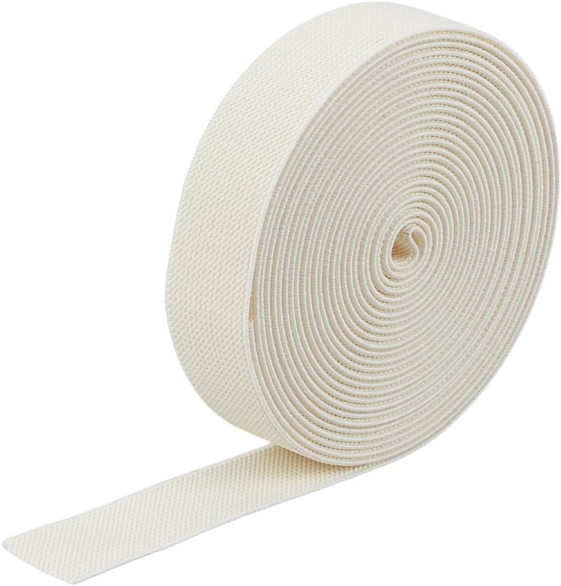 Elastische band keperstof brede elastische band 2,55 cm beige dubbelzijdige keperstof geweven elastieken band polyester garen elastieken band voor naaien broek rok