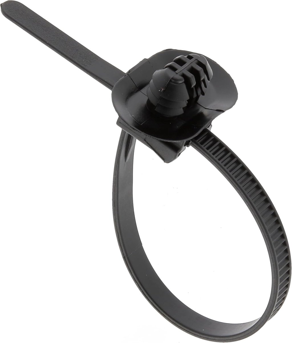 Omhangband met anker, voor voertuigen Renault/Peugeot/PSA, 140 mm x 5 mm, zwart, 12 stuks