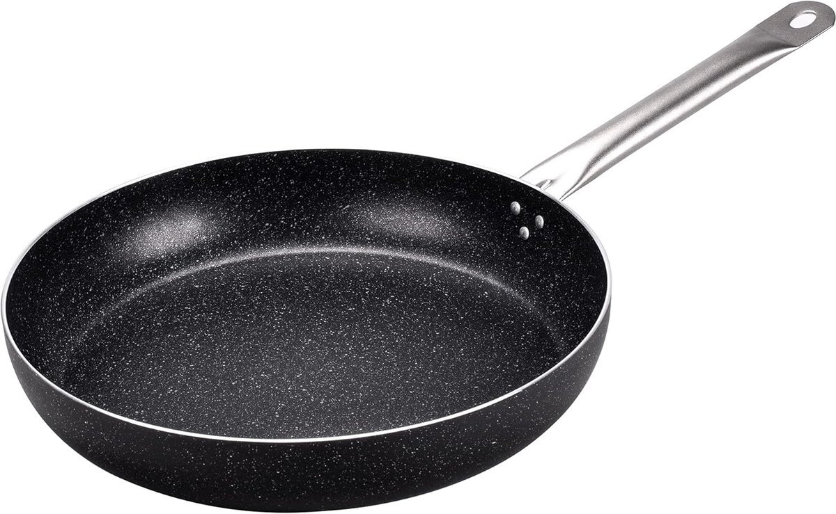 Etnea Pro braadpan 36 cm, roestvrijstalen handvat, zwart