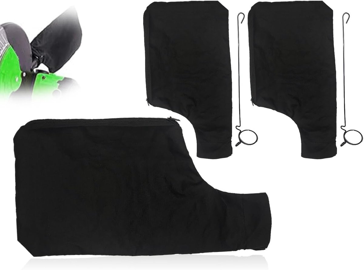 Zakken voor kapzagen 255, zaagselzakken, accessoires voor tafelzagen, zaagselzak met ritssluiting en draadhouder (zwart, 30 x 15,3 cm)