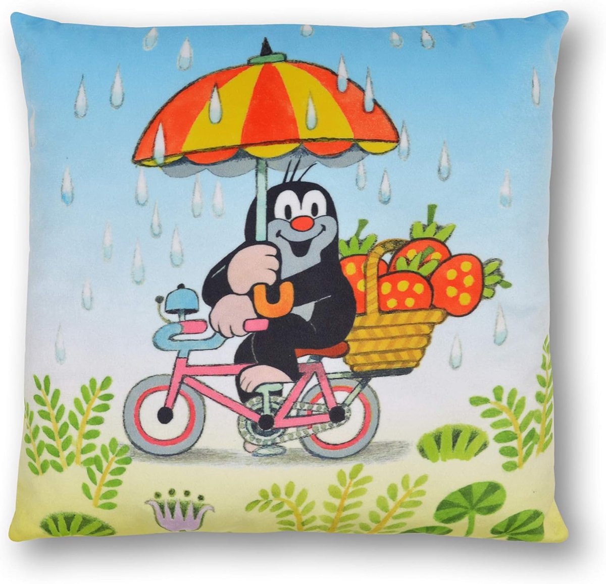 Kussensloop lendenkussen werpkussen hoofdkussen hoofdkussen originele De kleine mol 30x30 cm, meerkleurig, voor kinderen jongens meisjes baby's