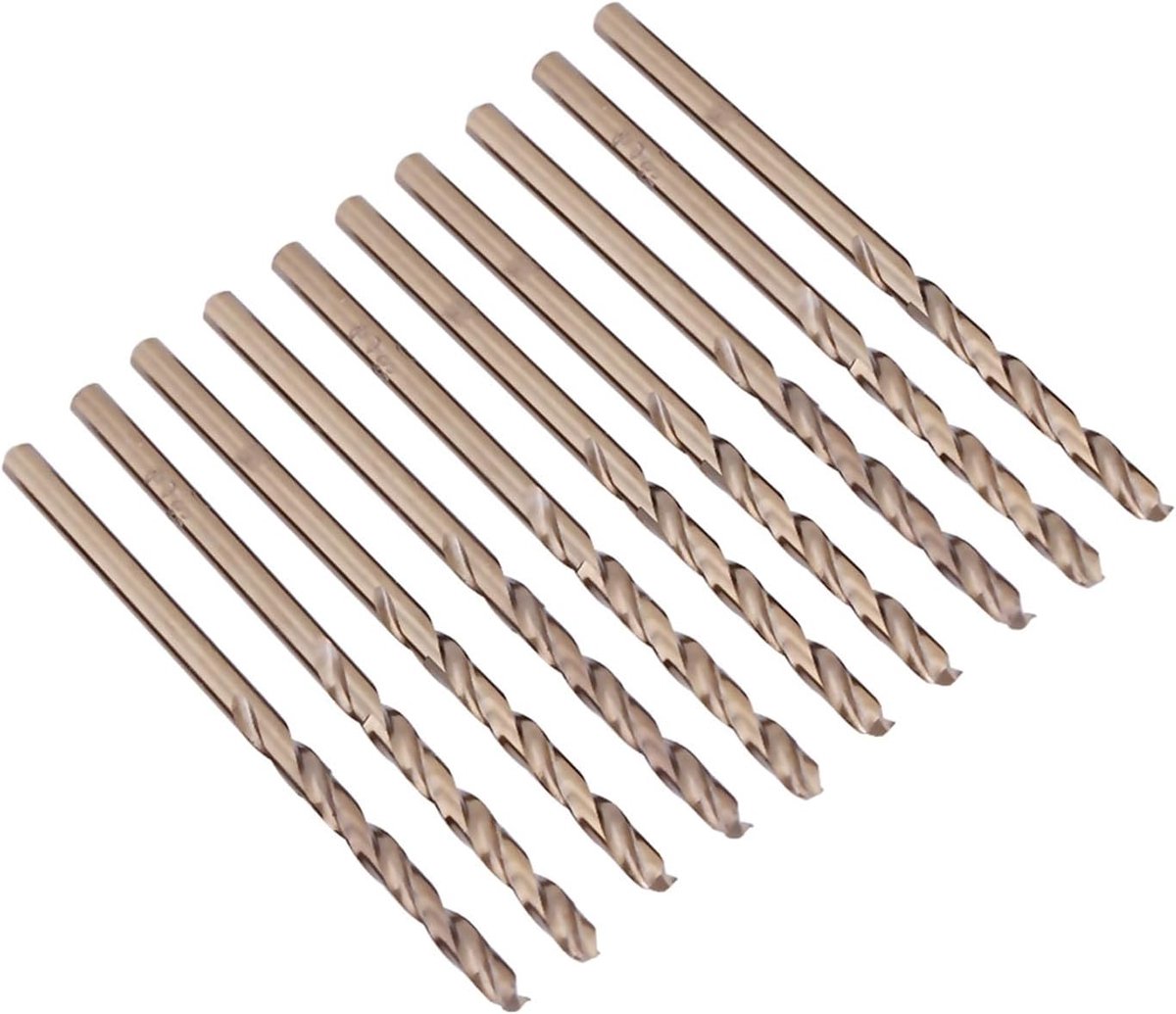 10 stuks M35 HSS kobaltboor HSS-CO boorset grondboor 1-5 mm voor boren op roestvrij staal (3 mm)