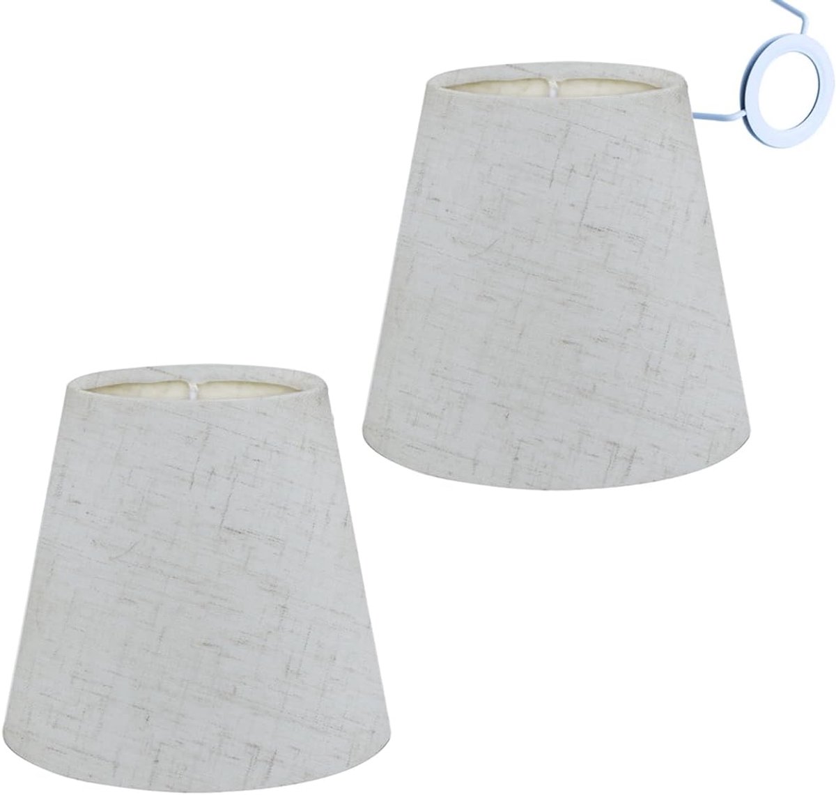 Lampenkappen stof moderne vervanging lampenkap E14/E27 vervangende kap kleine hanglamp voor kaars kristal kroonluchter kaars licht wandlamp tafellamp, Linen1
