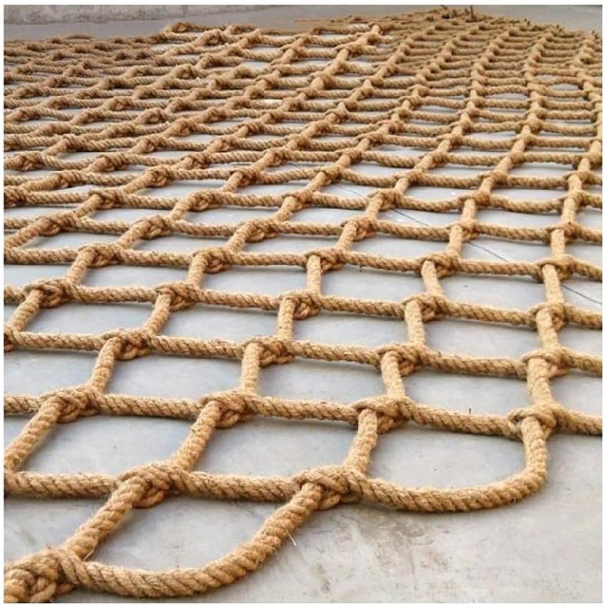 Decoratieve Jute Hennepnetten, Jute Twine String Netting Decking Touw Netto Tuin Bundelen Net Volwassenen Fitness Jute Net Achtergrond Muur Decoratieve Net Ce(Grootte: 2x4m (6.6x13ft), Kleur: Henneptouw)