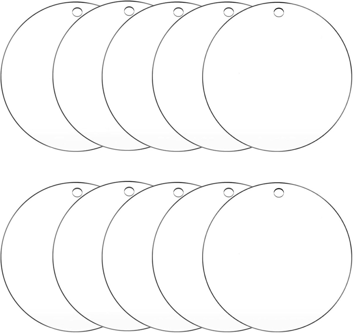 10 stuks ronde acrylschijven, acryl, transparant, rond, plexiglas voor doe-het-zelf handwerk, fotolijst voor foto's, graffiti (15 cm)